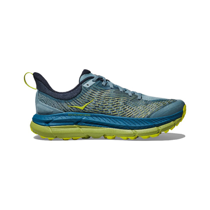 Hoka Mafate Speed 4 Trail Running Shoes - Blue And Lime Green