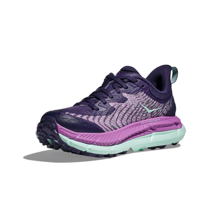 Hoka Mafate Speed 4 Trail Running Shoes - Purple And Mint Green
